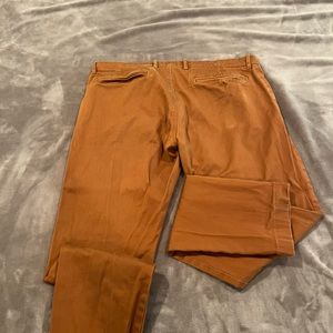 J Crew Stretch Chinos - Rust/Copper color / Size 34w; 32L